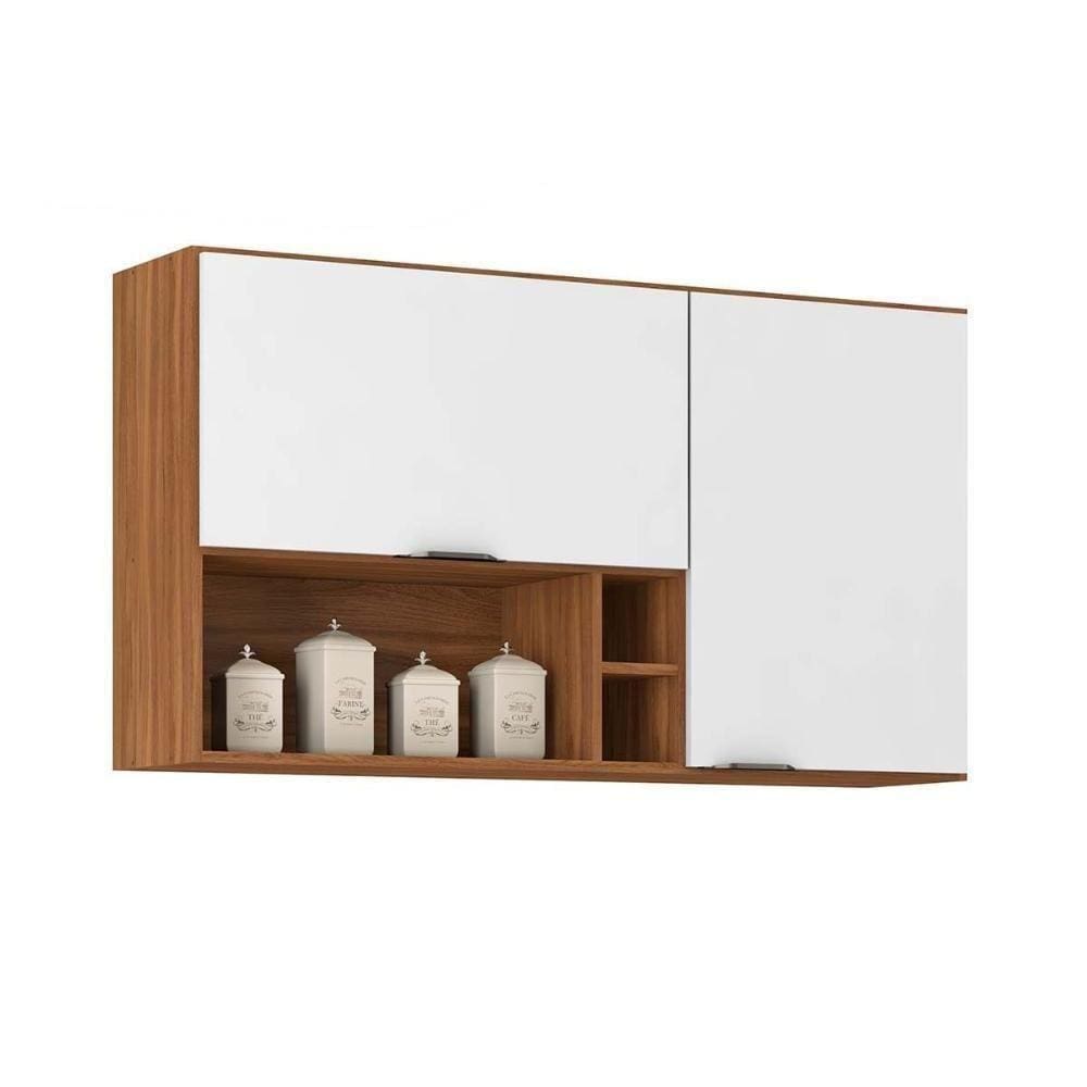 Armário De Cozinha Modulado Aéreo Firenze 2 Portas 120cm Amendola/branco - Demóbile