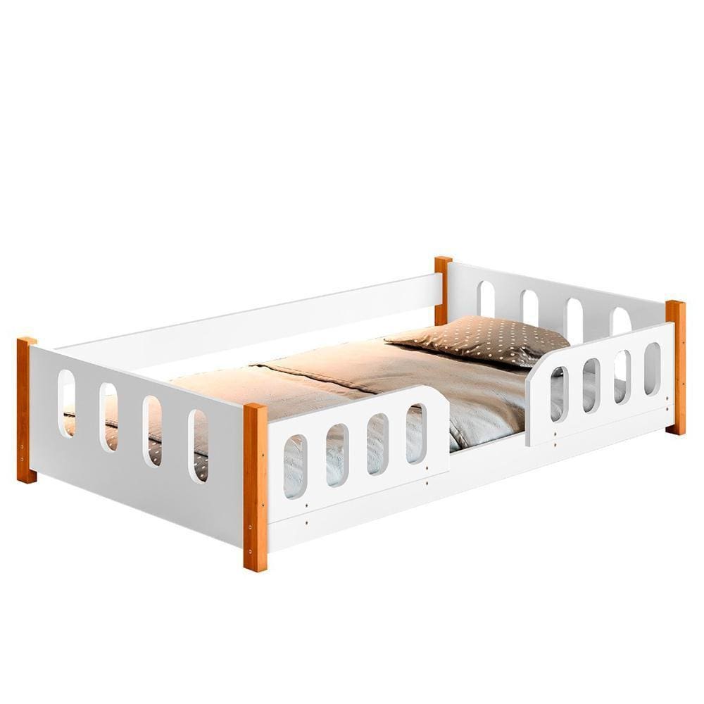 Cama Baixa Infantil Branca Marromissa Divaloto