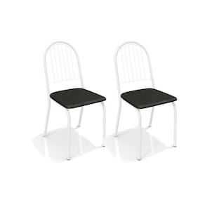 Cadeira Noruega 2C077Brf Kit Branco Fosco Courano Preto