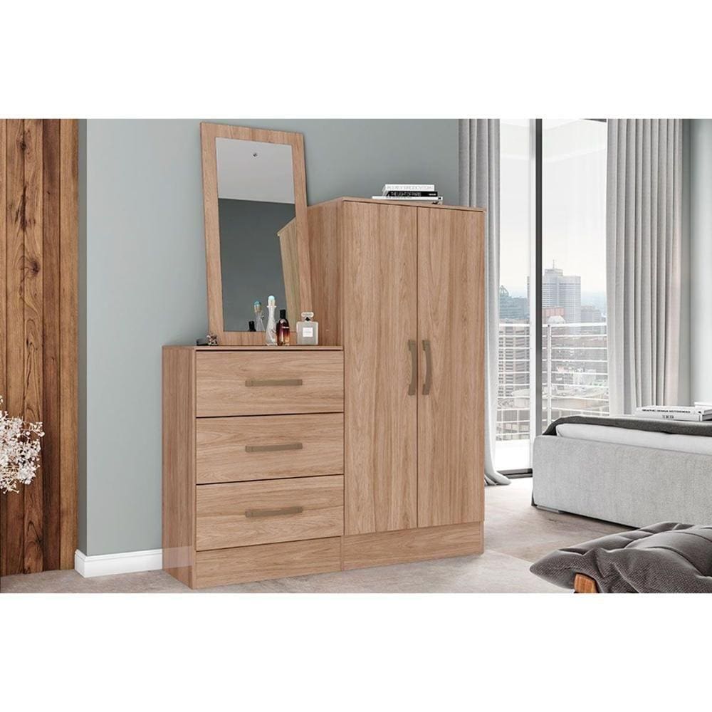 Cômoda Infantil Briz B700 C- 2 Portas E 3 Gavetas Jequitibá Brilho - Henn