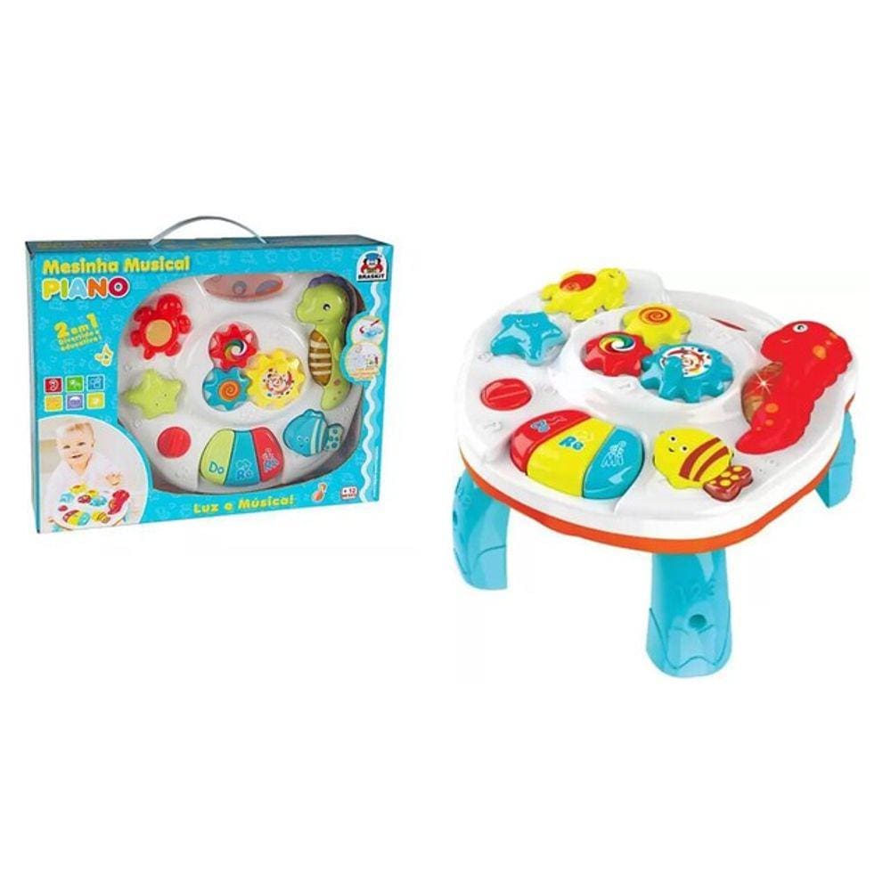 Piano Musical Animal – Azul – Braskit Brinquedos