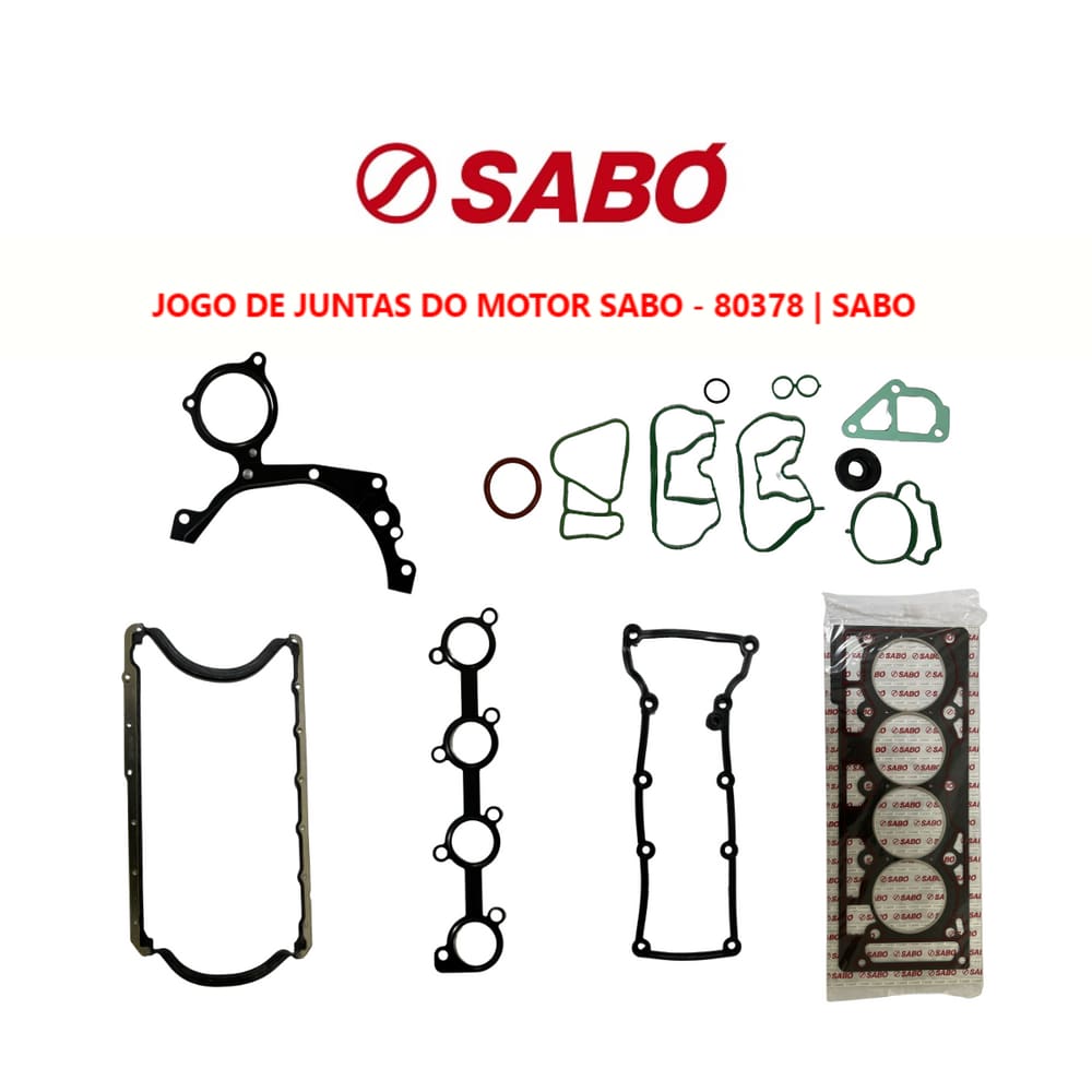 Jogo Completo Juntas Motor Ford Fiesta 1.6 8V Sohc L4 1999 A 2005 Sabó