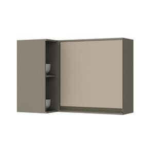 Armário De Cozinha Modulado Canto Reto Connect 1 Porta Duna/cristal - Henn