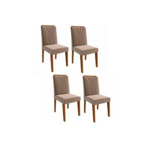 Kit 4 Cadeiras 4 Un Savana Suede Joli