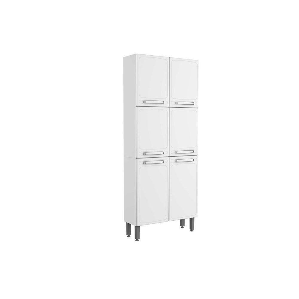 Paneleiro De Cozinha Modulado Evidence 7038 C/ 6 Portas Branco - Bertolini