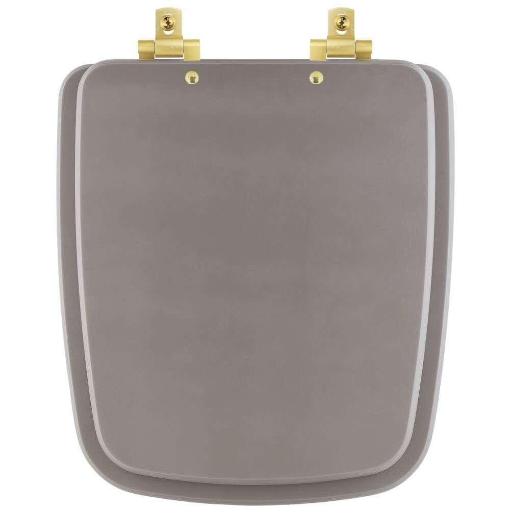 Assento Sanitário MDF Soft Close Boss Stone (Cinza Fosco) para Vaso Incepa com Ferragem Dourada