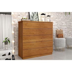 Cômoda Casal Premium C- 5 Gavetas Cinamomo - Tcil Móveis