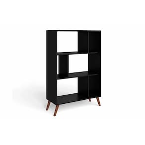 Estante Para Sala Rt3015 C/ 6 Nichos Preto - Movelbento