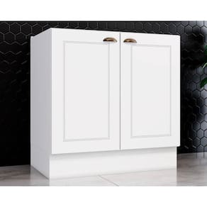 Gabinete De Cozinha Modulado Balcão Americana 2 Portas S/ Tampo Branco - Henn