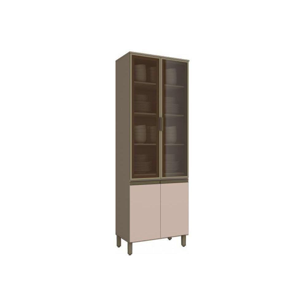 Módulo Cozinha Henn Connect Cristaleira 4 Portas (2 C- Vidro) Duna-cristal