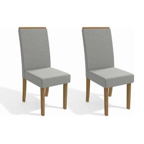 Kit 2 Cadeiras Sala Jantar 2cad142 2 Un Freijó - Assento-encosto Linho Caqui A040
