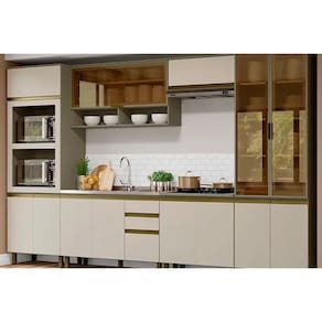 Cozinha Connect C/ (torre QuentePaneleiro Aéreos Gabinetes C/ Tampo P/ Cooktop) Cz Duna/cristalHenn