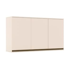 Armário Aéreo Cozinha Modulado Connect C/ 3 Portas 120cm Off White - Henn