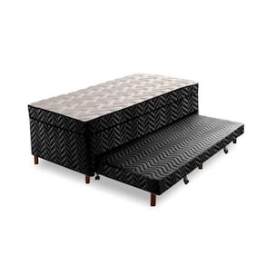 Cama Box C-auxiliar Conjugado Colchão Molas Extrapedic Sublime Pillow Black (88x188x47) Paropas