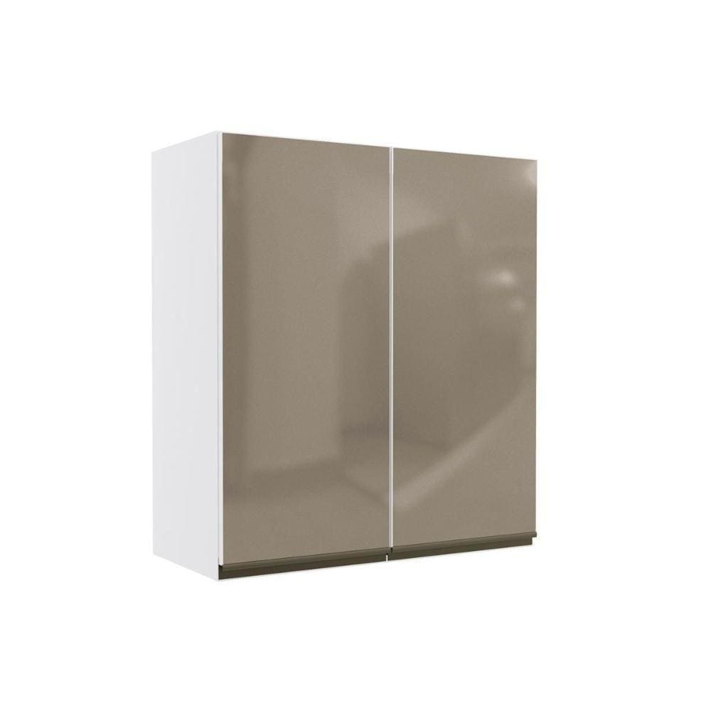 Armário De Cozinha Modulado Maxxi G765 2 Portas C/ Vidro Polipropileno Branco - Kappesberg