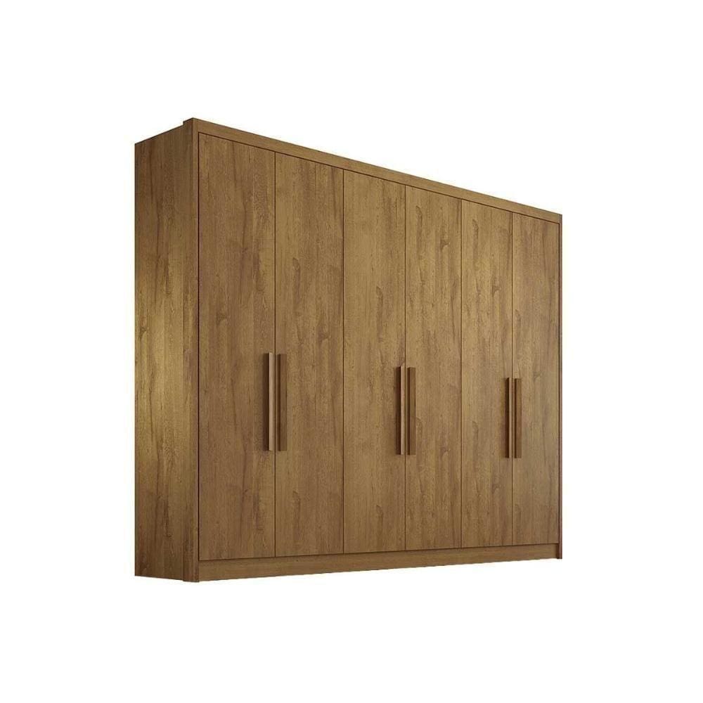 Guarda Roupa 6 Portas E 6 Gavetas Rizon Plus Cumaru - Novo Horizonte