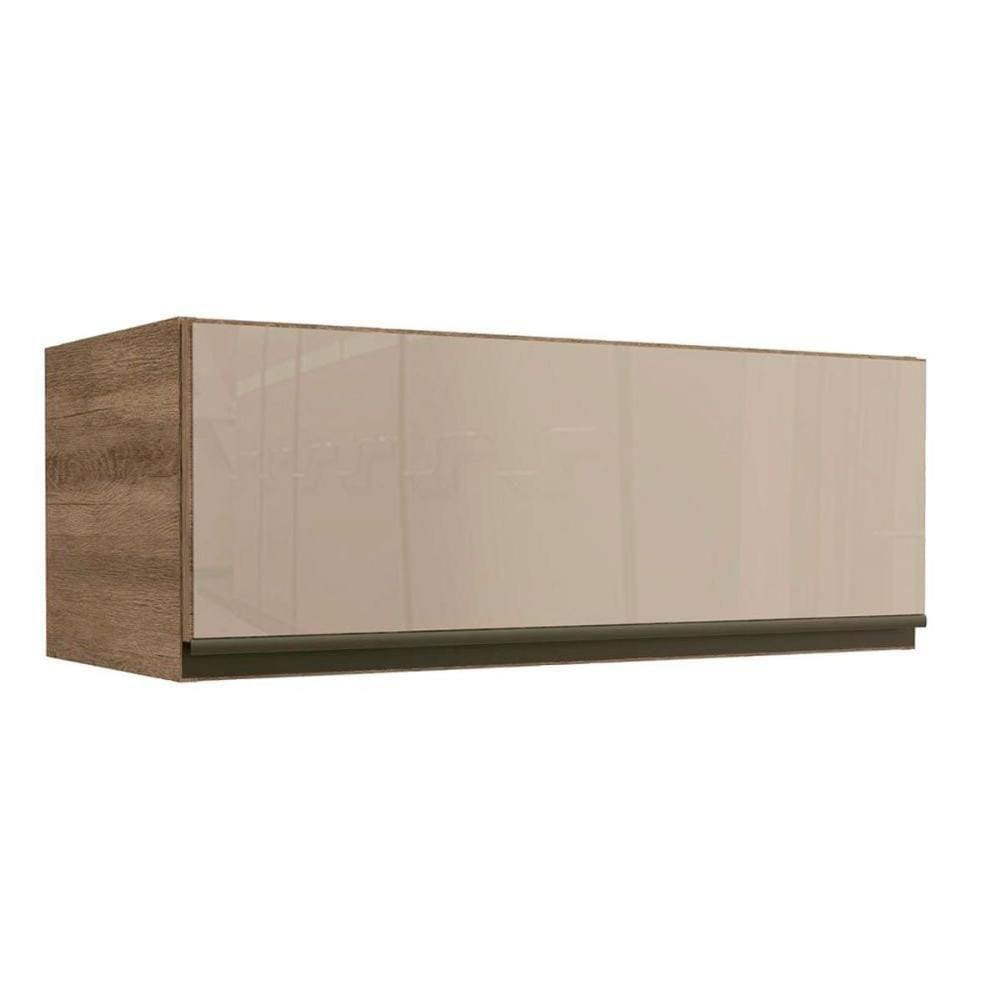 Módulo Cozinha Kappesberg Maxxi Armário G770 1 Porta Basculante C/ Vidro Nogal