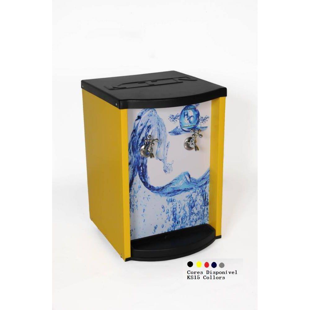 Bebedouro Industrial KS15/2 em Aço Inox 2 Torneiras de Rosca COLLOR KTN
