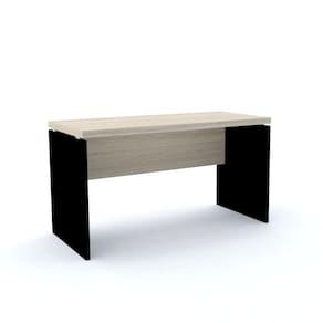 Mesa para Escritório 90cmx60cm PE40 Nogueira Casablanca/Preto