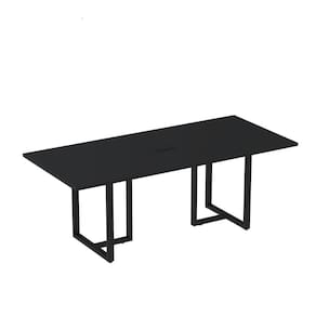 Mesa de Reunião Retangular com Power Box 200x90cm MR2000P25TUB Preto