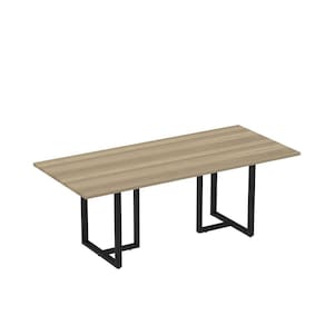 Mesa de Reunião Retangular 200x90cm MR2000P25TUB Noce Marromlle/Preto