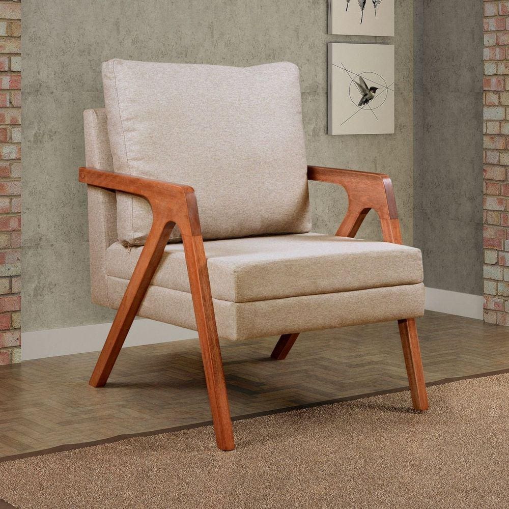 Poltrona Decorativa Mona Bege