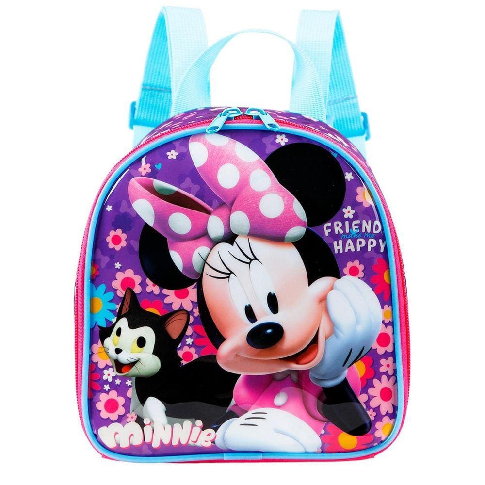 Lancheira Térmica Minnie Mouse Lilás - Poliéster