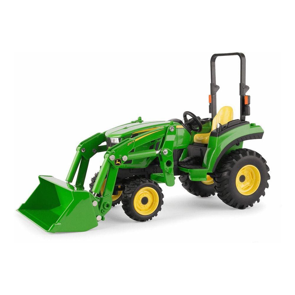 MINIATURA TRATOR JOHN DEERE 2038R Com Carregadeira ERTL 1/16