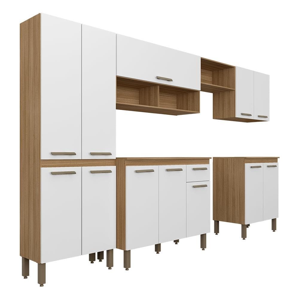 Cozinha Modulada 6 Peças 12 Portas Tieli Boreal/branco - M. Arapongas