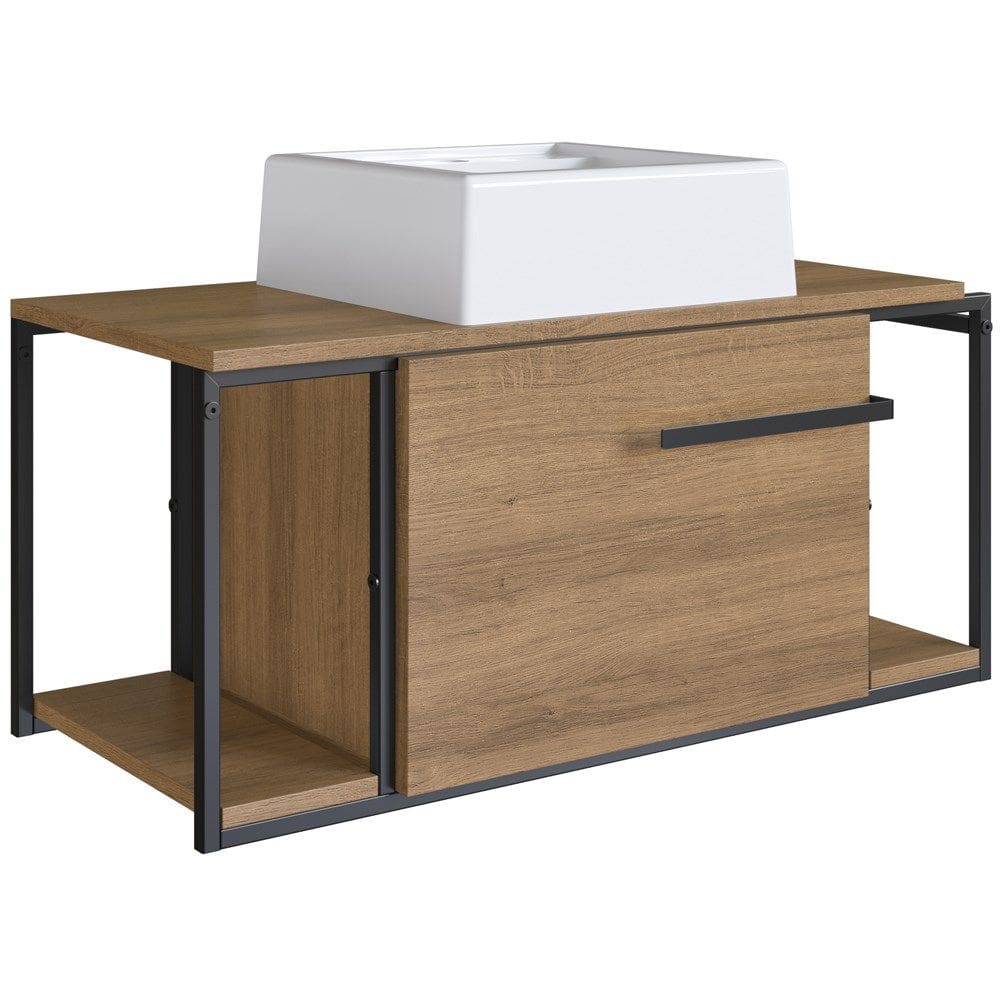 Gabinete Susp E Cuba Marmore Sintetico P1019X94101 Mell Branco PP