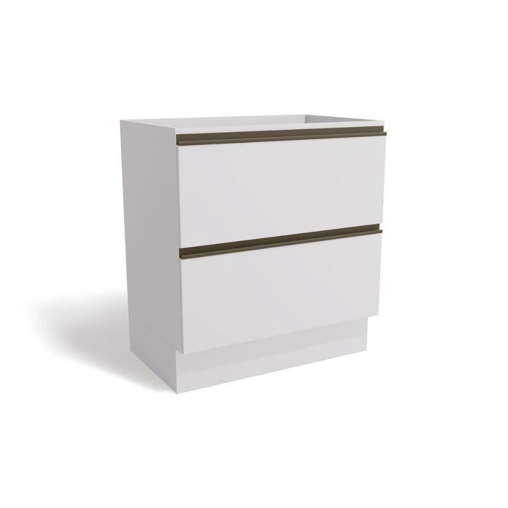 Balcão De Cozinha Maxxi G755 2 Gavetas S/ Tampo 80cm Polipropileno Branco - Kappesberg