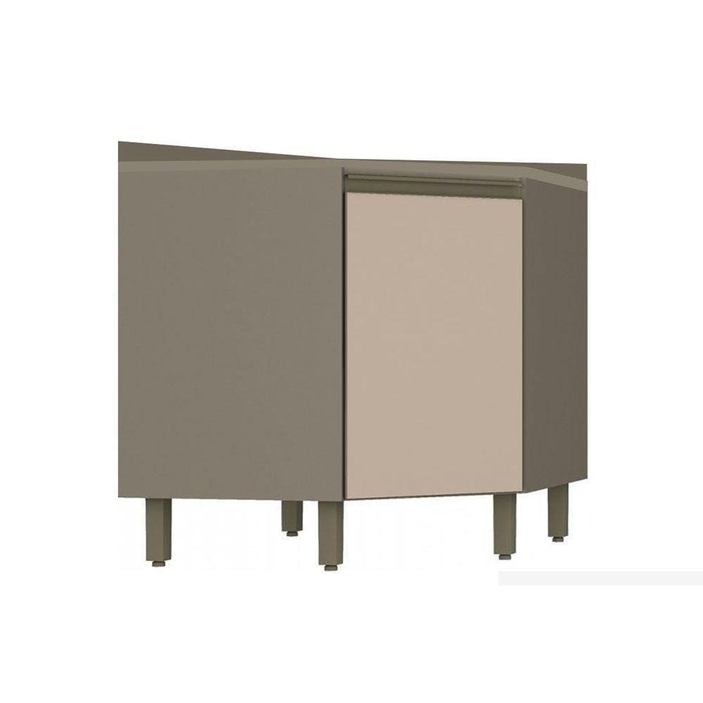 Balcão De Cozinha Modulado Canto Oblíquo Connect 1 Porta C/tampo Duna/cristal - Henn