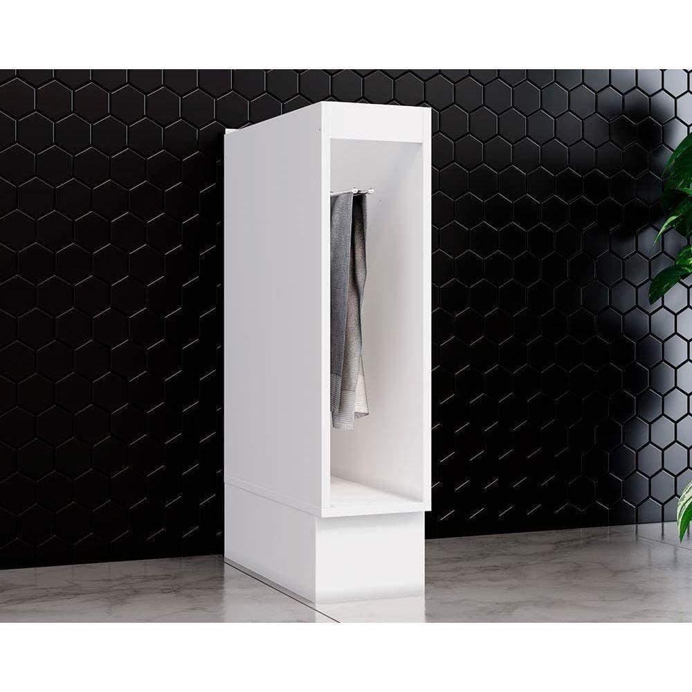 Balcão De Cozinha Modulado C/ Porta Toalha Americana S/ Tampo Branco - Henn