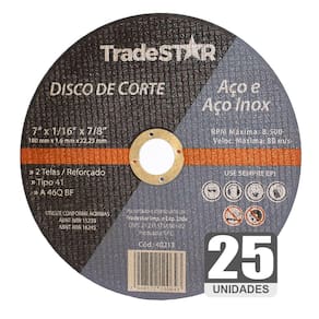 Disco de Corte Inox 180 1.6 Kit 25 peças