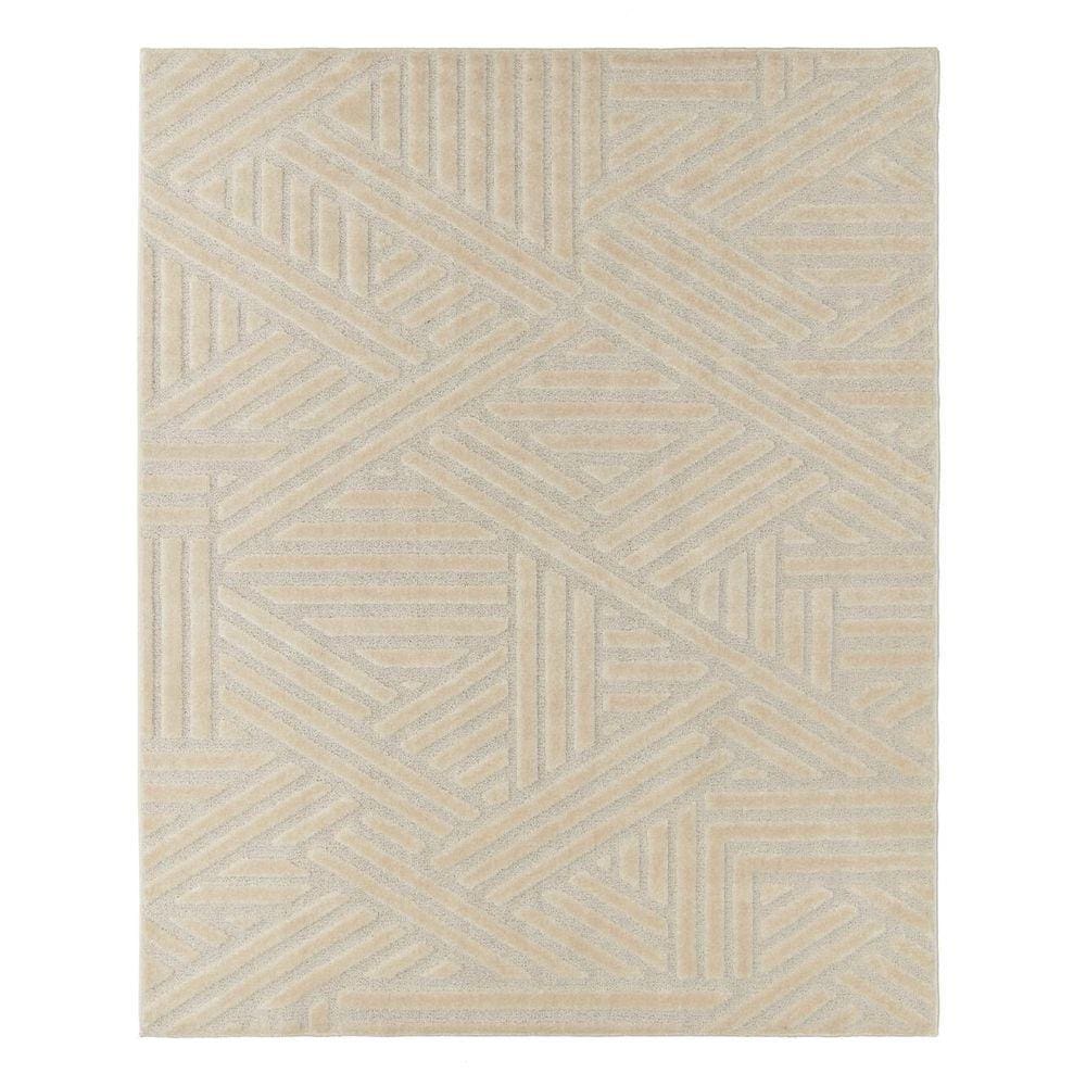 Tapete Realce Trama 3D Alto Relevo 200X250 Cm Creme Marfim