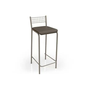 Banqueta Sala De Jantar Gênova 1B705Nk 1 Un Níquel/Courano Marrom - Kappesberg