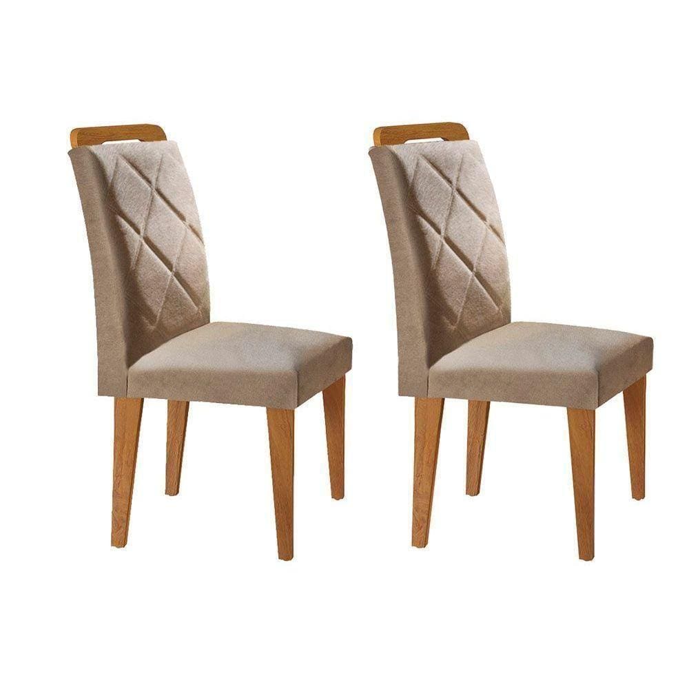 Cadeira Sala de Jantar Melissa Kit Imbuia Capuccino Chocolate