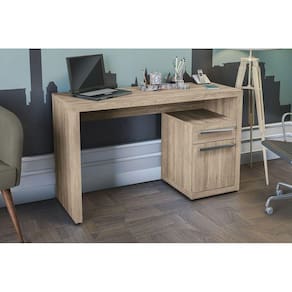 Mesa Notebook Escritório S970 C/ 1 Porta E 1 Gaveta Nogal - Kappesberg
