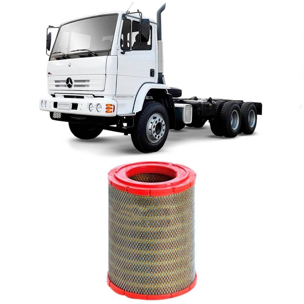 Filtro Ar Mercedes Benz 1215c Om904 2000 A 2004 Metal Leve