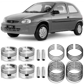 Kit Pistão Anel 0.50 Chevrolet Corsa 1.0 96 a 2002 Gasolina Metal Leve