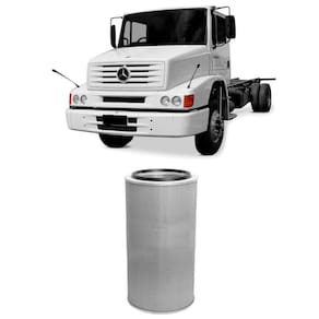 Filtro Ar Mercedes Benz L1218 Om366 89 A 2004 Metal Leve