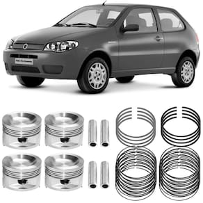 Kit Pistão Anel STD Fiat Palio 1.0 2000 a 2009 Gasolina Metal Leve SPA2463