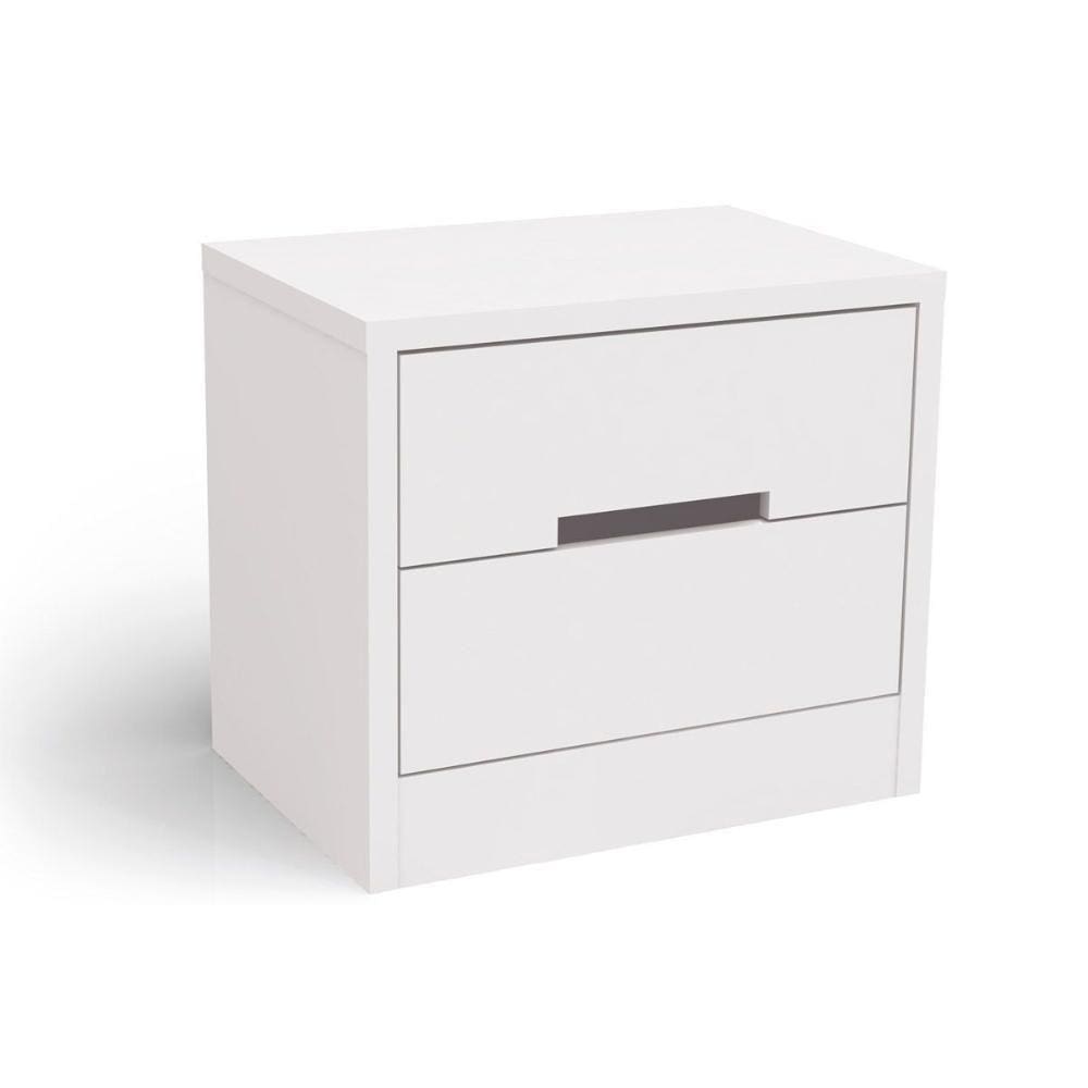 Mesa De Cabeceira Solteiro S822 C/ 2 Gavetas Polipropileno Branco - Kappesberg