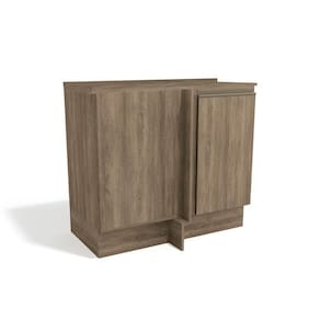 Balcão De Cozinha Modulado Canto Reto Maxxi G748 1 Porta C/ Tampo Nogal - Kappesberg