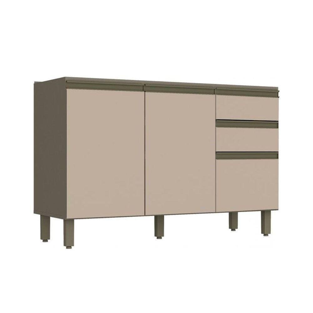 Balcão De Cozinha Modulado Connect C/ 3 Portas E 2 Gavetas P/ Pia Duna/cristal - Henn