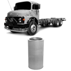 Filtro Ar Mercedes Benz 1318 Om352 87 A 2012 Metal Leve