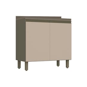 Balcão De Cozinha Modulado Connect 2 Portas C/tampo Duna/cristal - Henn