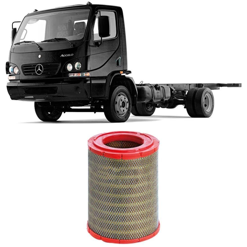 Filtro Ar Mercedes Benz Accelo Om904 2006 A 2012 Metal Leve