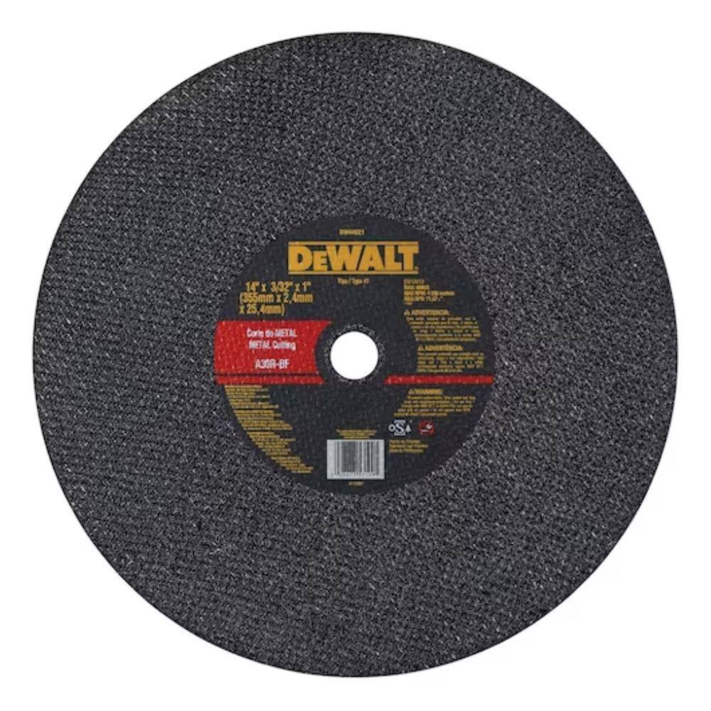 Disco Corte Metal 14 x 2,4mm x 1 DW44621 Dewalt