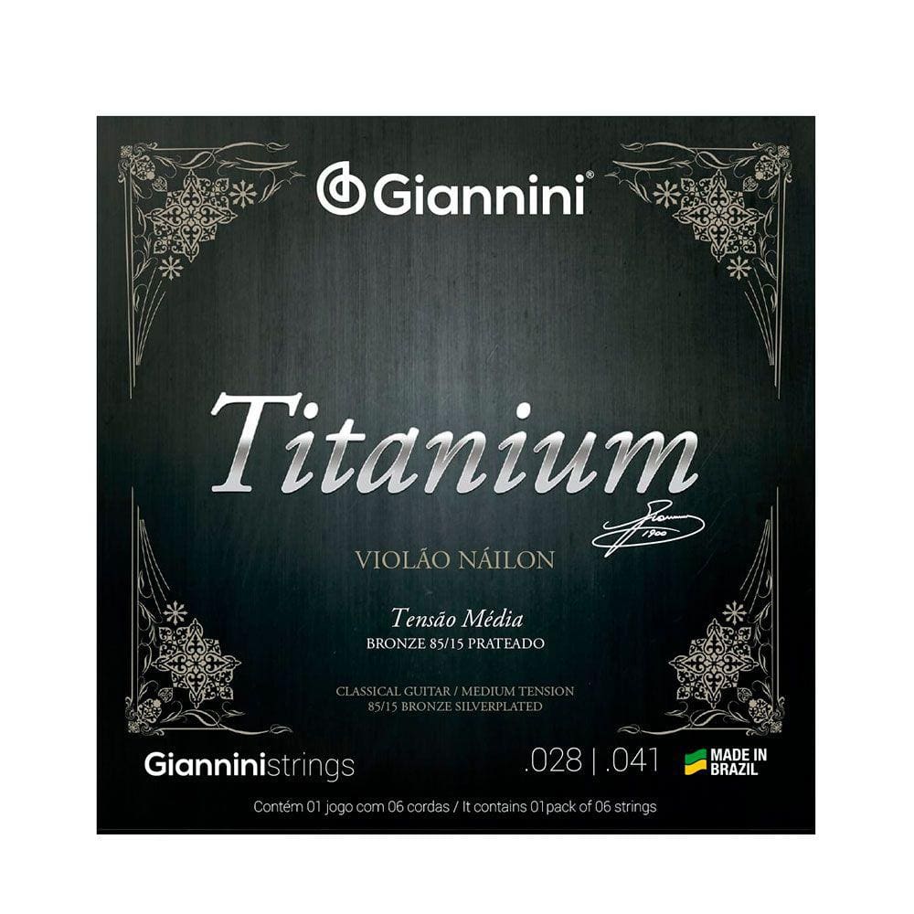 Encordoamento Giannini GENWTM Titanium Tensão Média - EC0222